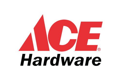 Ace Hardware Logo - Red uppercase sans-serif type above black sans-serif type