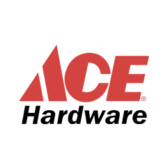 Ace Hardware Logo - Red uppercase sans-serif type above black sans-serif type
