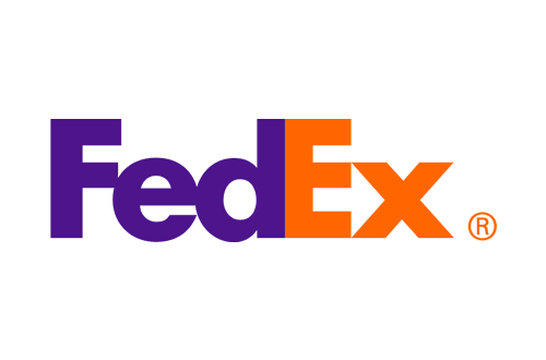 FedEx Logo - Purple and orange sans-serif type
