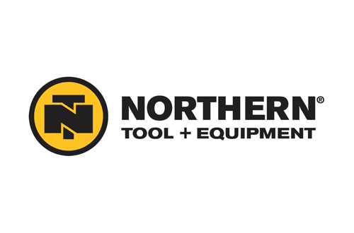 Northern Tool and Equipment Logo - Black sans-serif type with yellow circle with black border to left with N and T inside