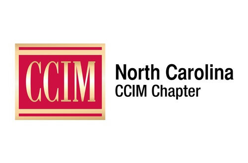 CCIM Logo - Red square with serif type inside with gold gradient and black sans-serif type to right