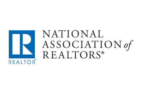 National Association of Realtors Logo - White R inside blue square with serif black type to right