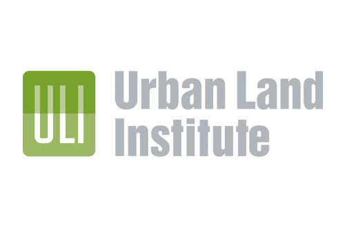 Urband Land Institute Logo - 2-tone square with ULI inside and medium gray sans-serif type to right